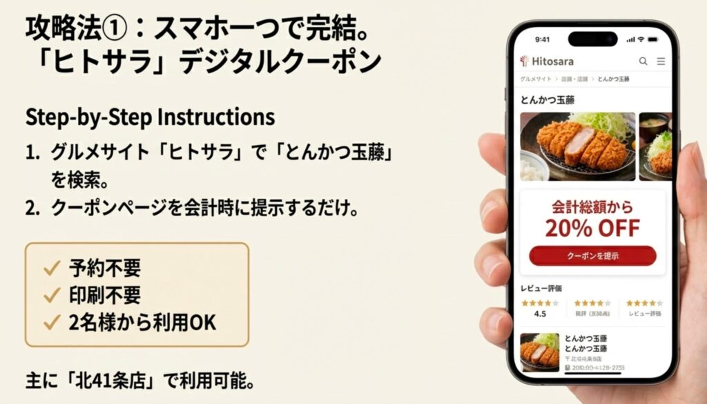 とんかつ玉藤クーポンヒトサラ